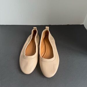 J. Crew Factory Lizzie Leather Ballet Flats Women's Size Beige Size 7